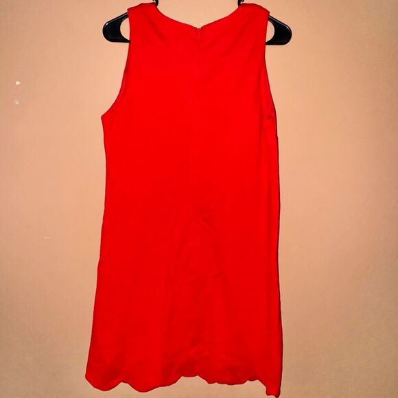 Aqua Women's Red Sleeveless A-Line Ruffle Dress - Large - Picture 7 of 7